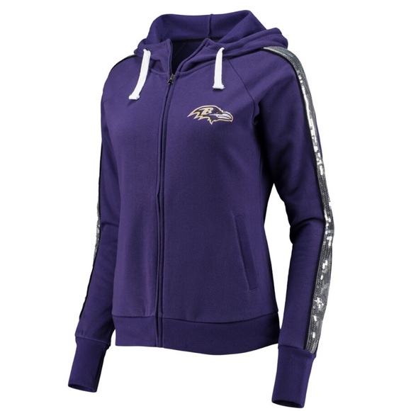 Carl Banks Tops - NWT Baltimore Ravens Game Changer Raglan Full Zip Hoodie by Carl Banks